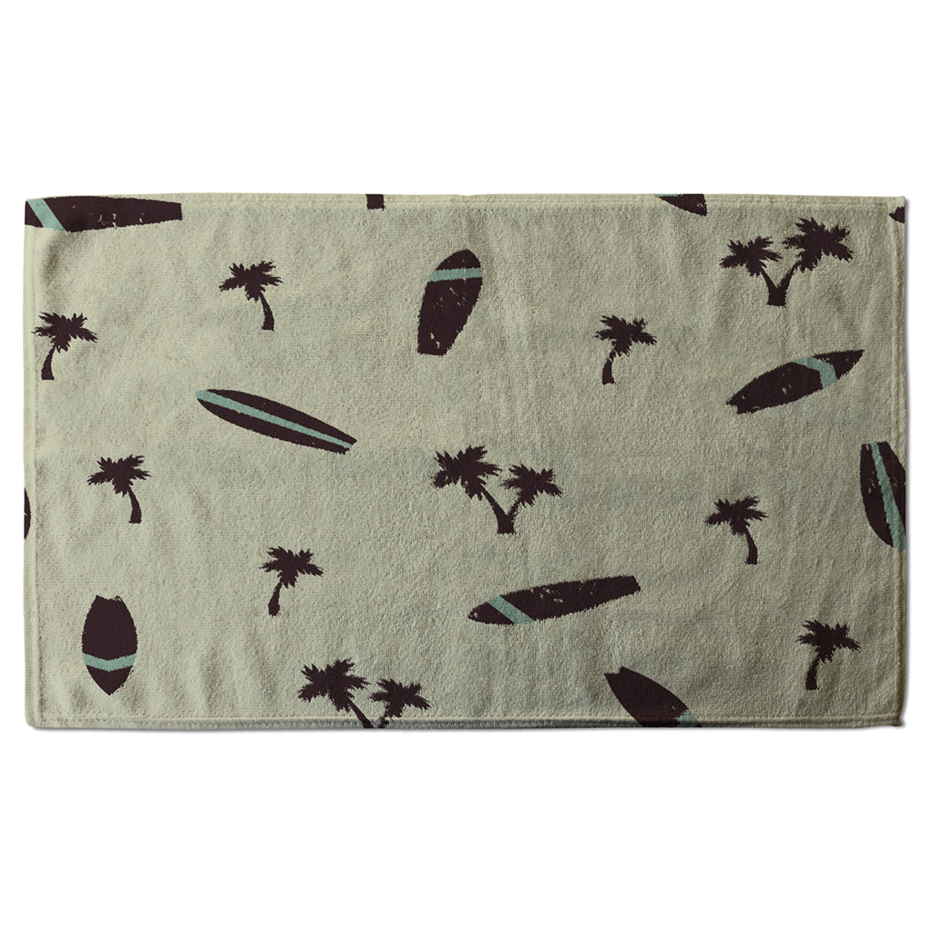 New Product Surf Board & Palm Silhouettes (Kitchen Towel)  - Andrew Lee Home and Living