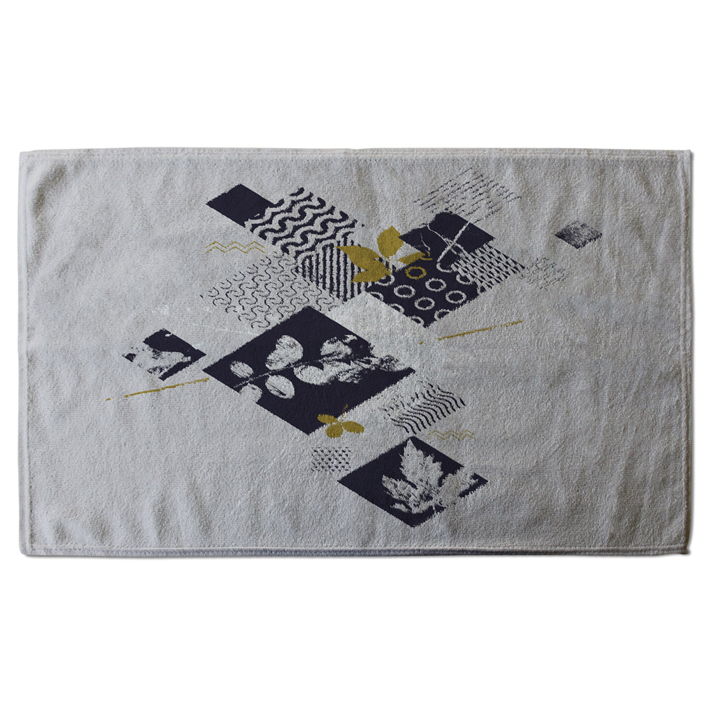 New Product Geometric Squares & Leaves (Kitchen Towel)  - Andrew Lee Home and Living