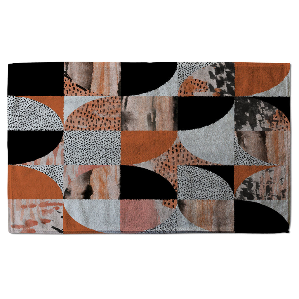 New Product Geometric Circles in Autumn Colours (Kitchen Towel)  - Andrew Lee Home and Living