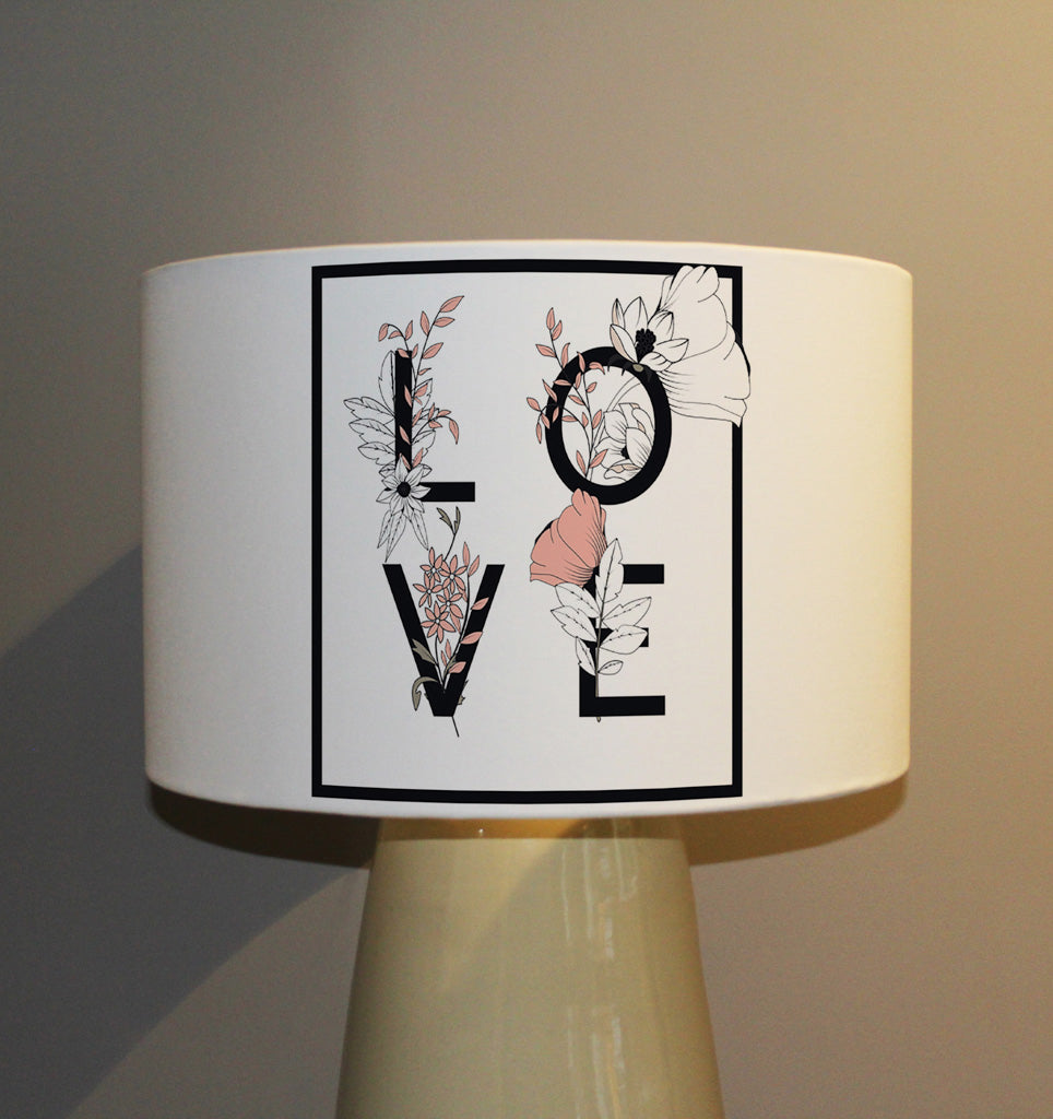 New Product Love & Flowers Typography   (Ceiling & Lamp Shade)  - Andrew Lee Home and Living
