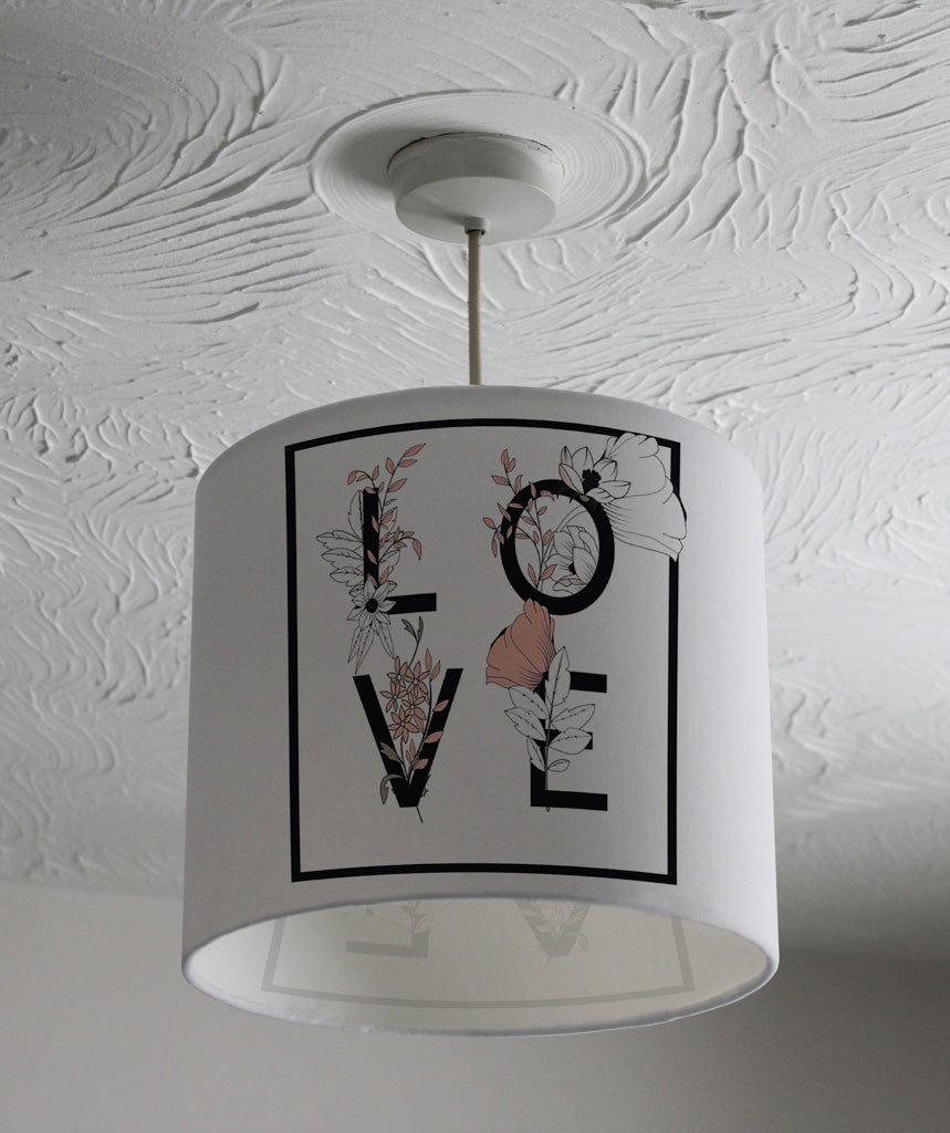 New Product Love & Flowers Typography   (Ceiling & Lamp Shade)  - Andrew Lee Home and Living