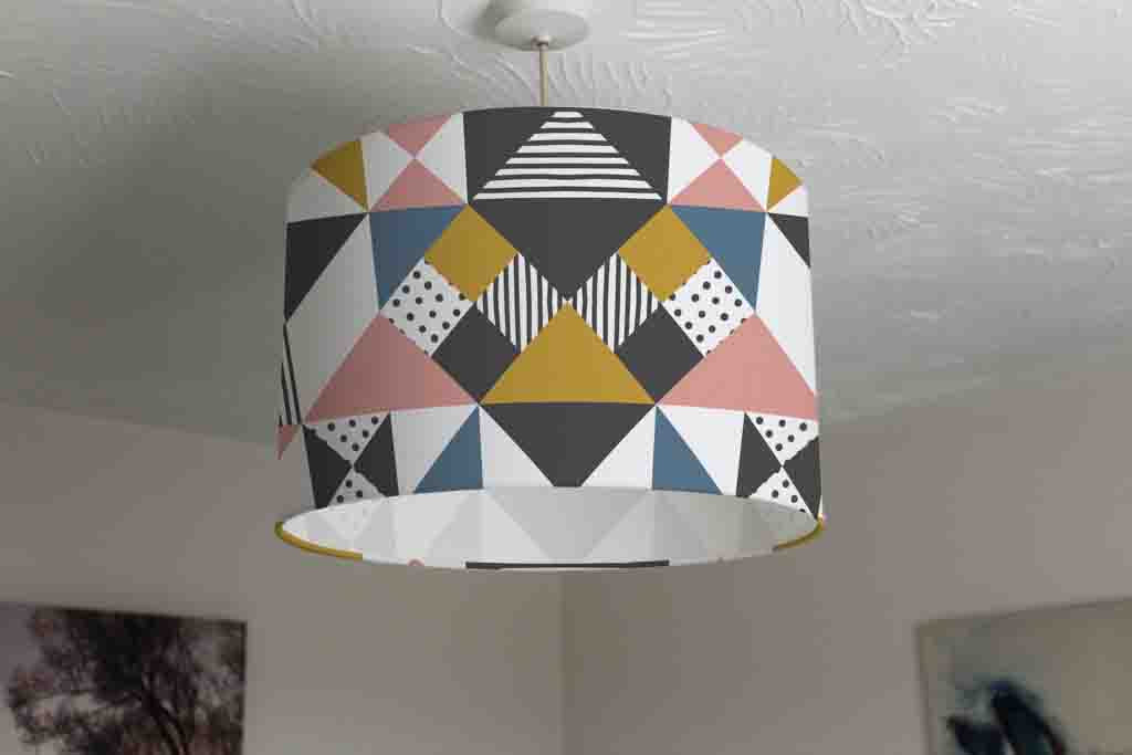 New Product Geometric, Abstract triangle with stripes (Ceiling & Lamp Shade)  - Andrew Lee Home and Living