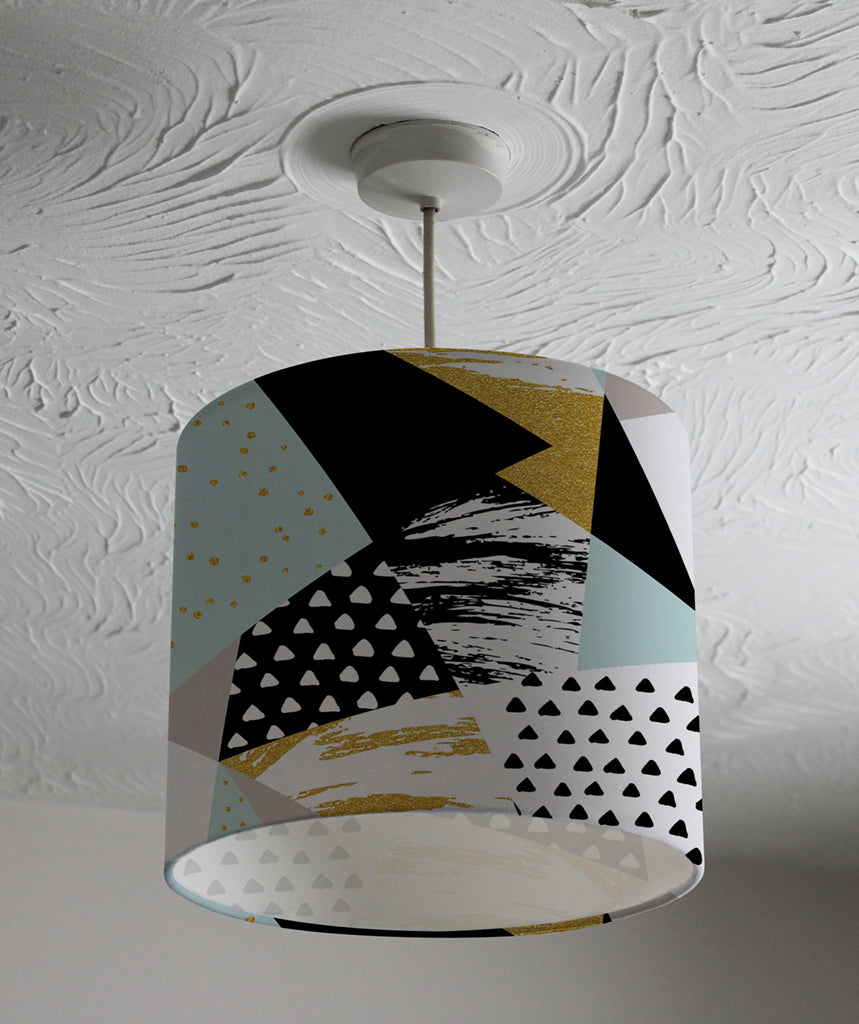 New Product Gold, Blue and Black Shapes (Ceiling & Lamp Shade)  - Andrew Lee Home and Living