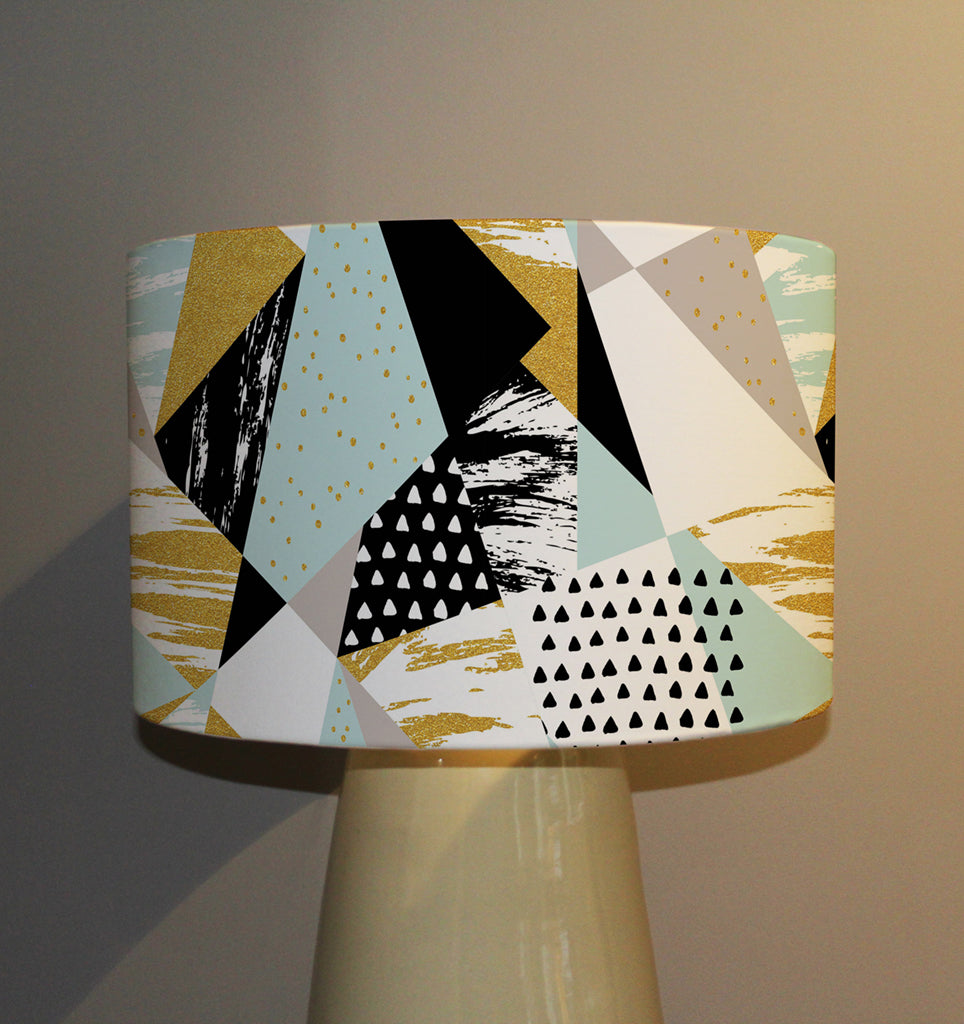 New Product Gold, Blue and Black Shapes (Ceiling & Lamp Shade)  - Andrew Lee Home and Living