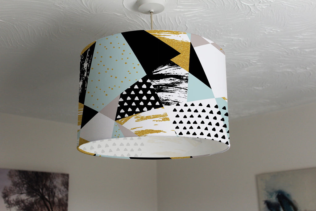 New Product Gold, Blue and Black Shapes (Ceiling & Lamp Shade)  - Andrew Lee Home and Living