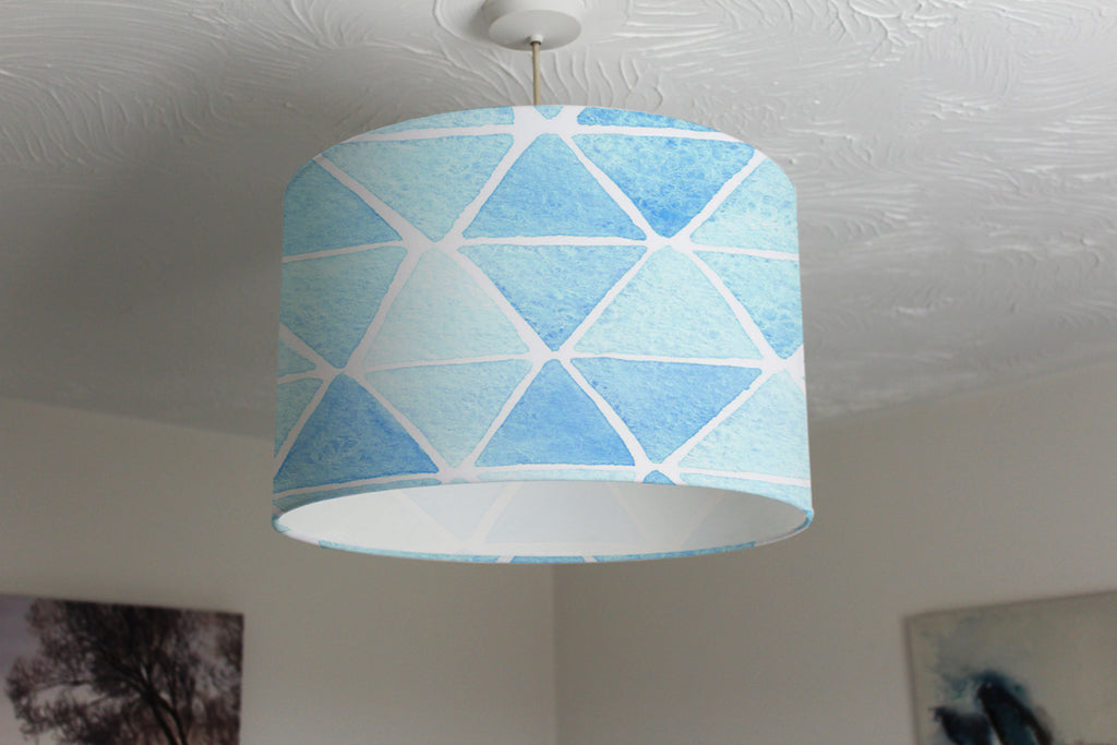 New Product Watercolor blue geometric pattern (Ceiling & Lamp Shade)  - Andrew Lee Home and Living