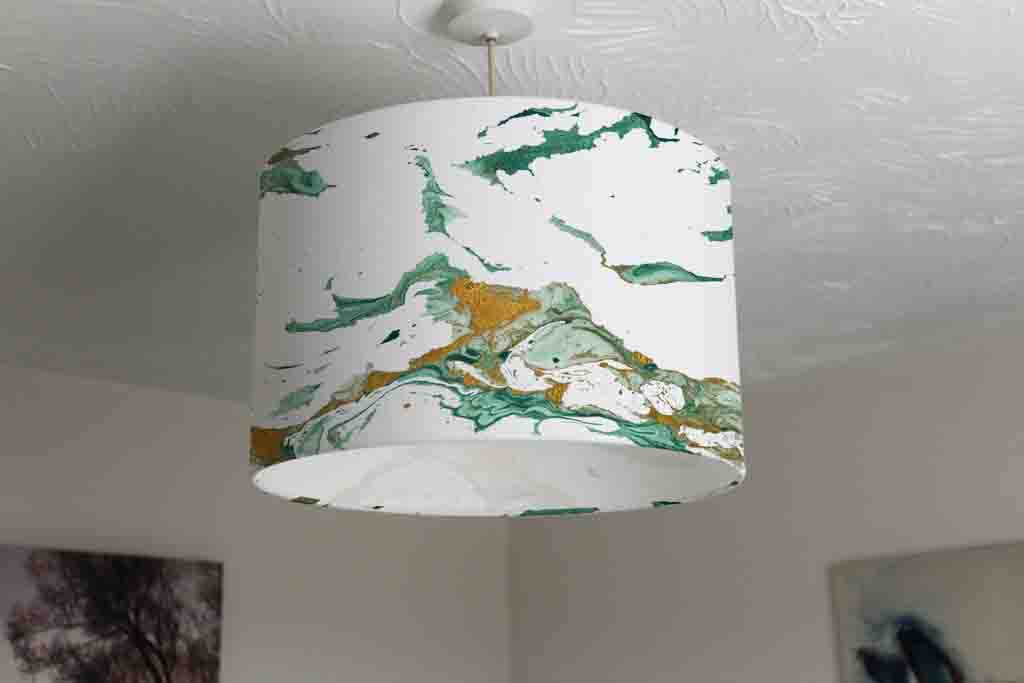 New Product Golden and Dark Green Marble texture (Ceiling & Lamp Shade)  - Andrew Lee Home and Living