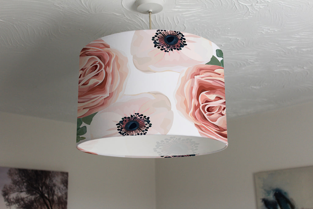 New Product Garden Flower, Pink Peach Rose, White Anemone (Ceiling & Lamp Shade)  - Andrew Lee Home and Living