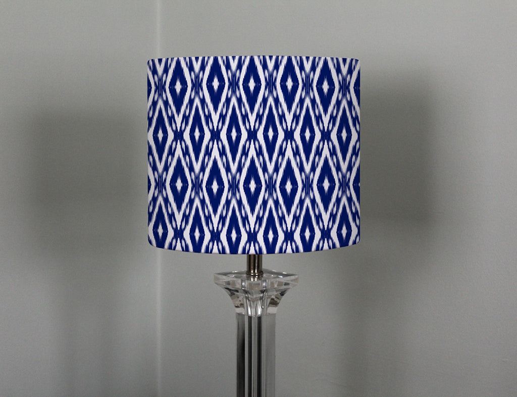 New Product Tribal Art Ikat Ogee in traditional classic blue (Ceiling & Lamp Shade)  - Andrew Lee Home and Living