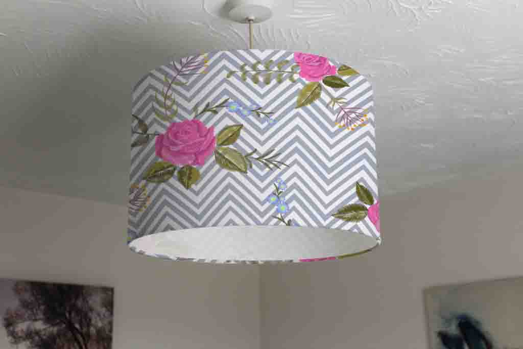 New Product Floral pink rose embroidery (Ceiling & Lamp Shade)  - Andrew Lee Home and Living