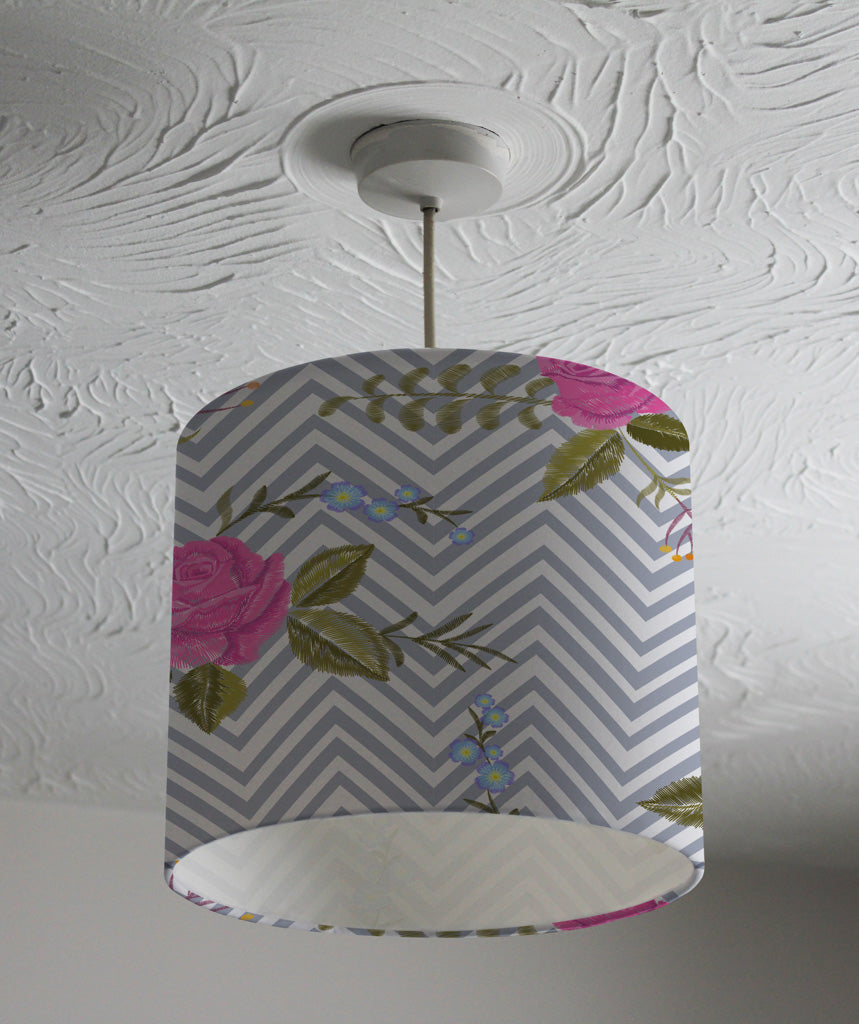 New Product Floral pink rose embroidery (Ceiling & Lamp Shade)  - Andrew Lee Home and Living