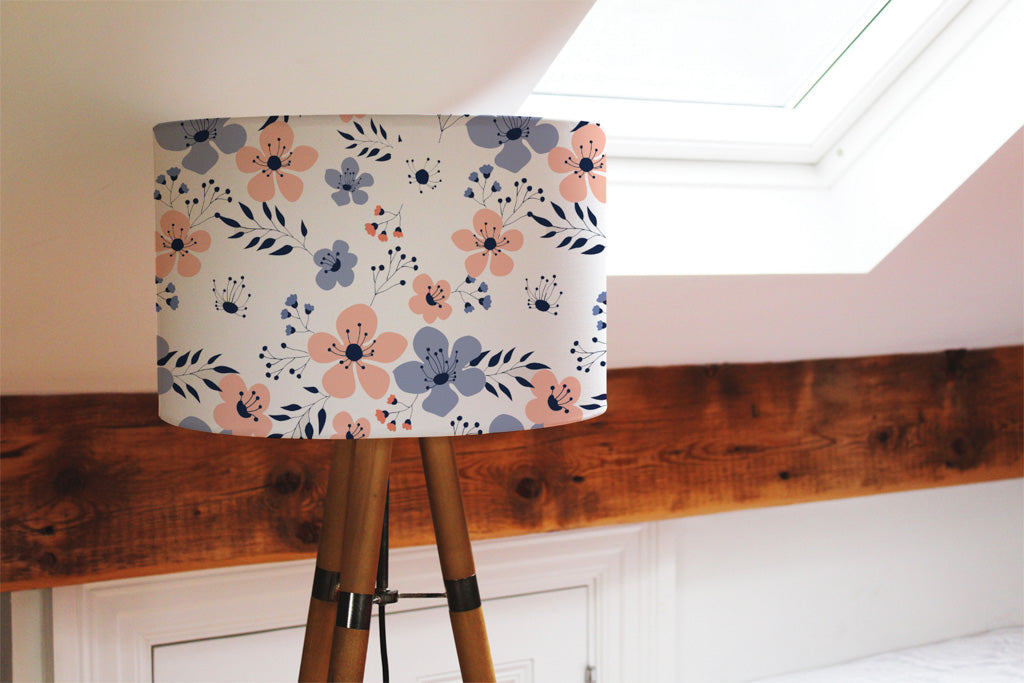New Product Pink & Blue Flowers (Ceiling & Lamp Shade)  - Andrew Lee Home and Living