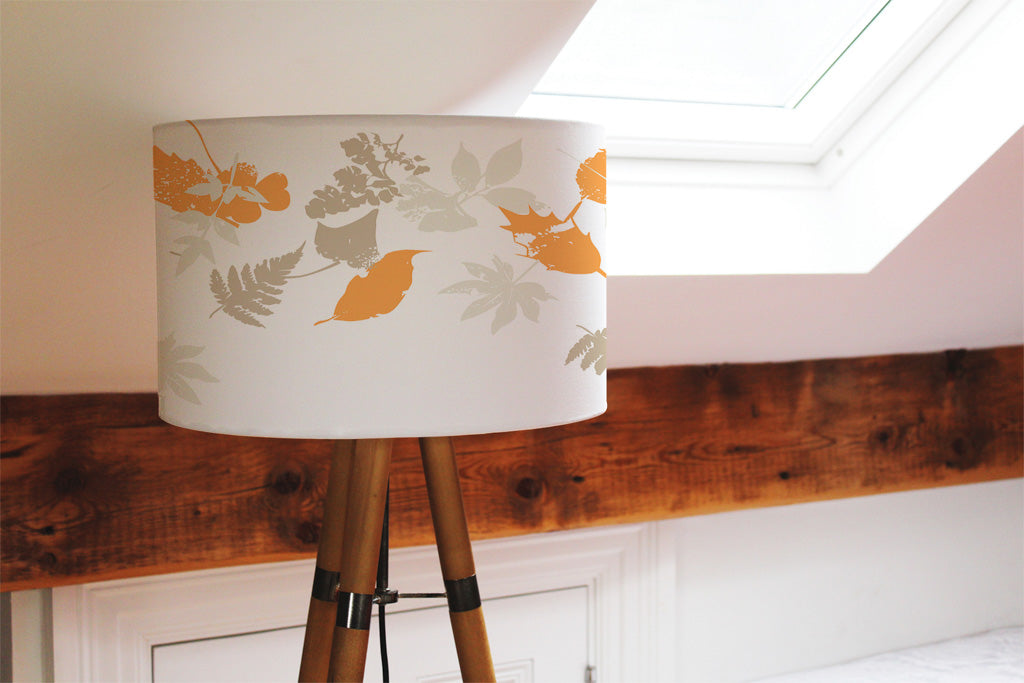 New Product Orange & Grey Autumn Leaves (Ceiling & Lamp Shade)  - Andrew Lee Home and Living