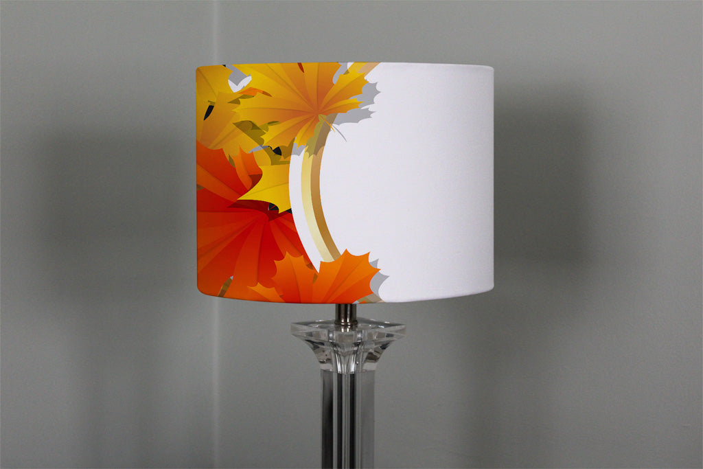 New Product Orange & Red Autumn Leaves on Black Stripes (Ceiling & Lamp Shade)  - Andrew Lee Home and Living
