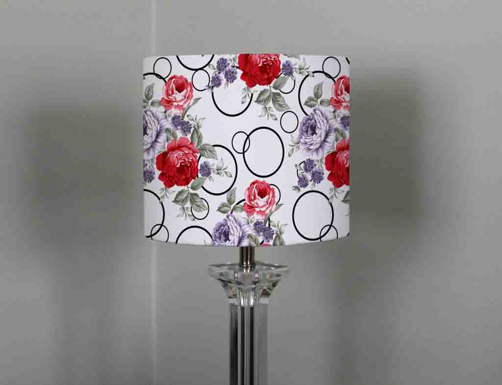 New Product Red Roses on white background (Ceiling & Lamp Shade)  - Andrew Lee Home and Living