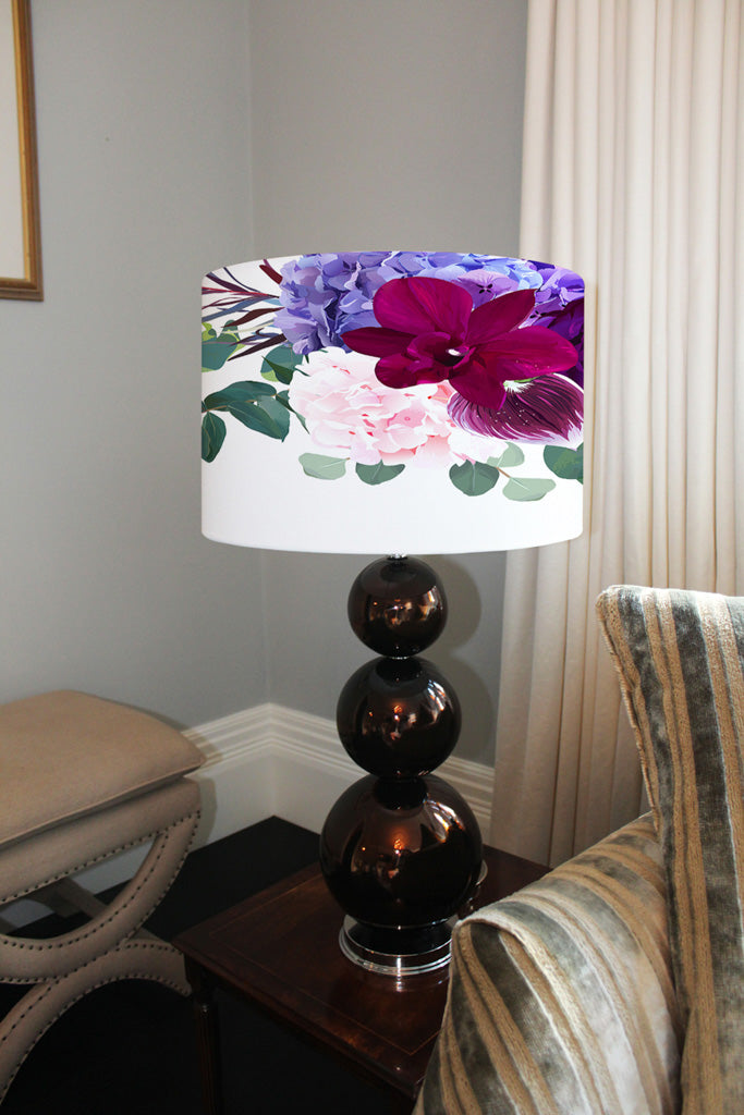 New Product Pink & Purple Roses (Ceiling & Lamp Shade)  - Andrew Lee Home and Living
