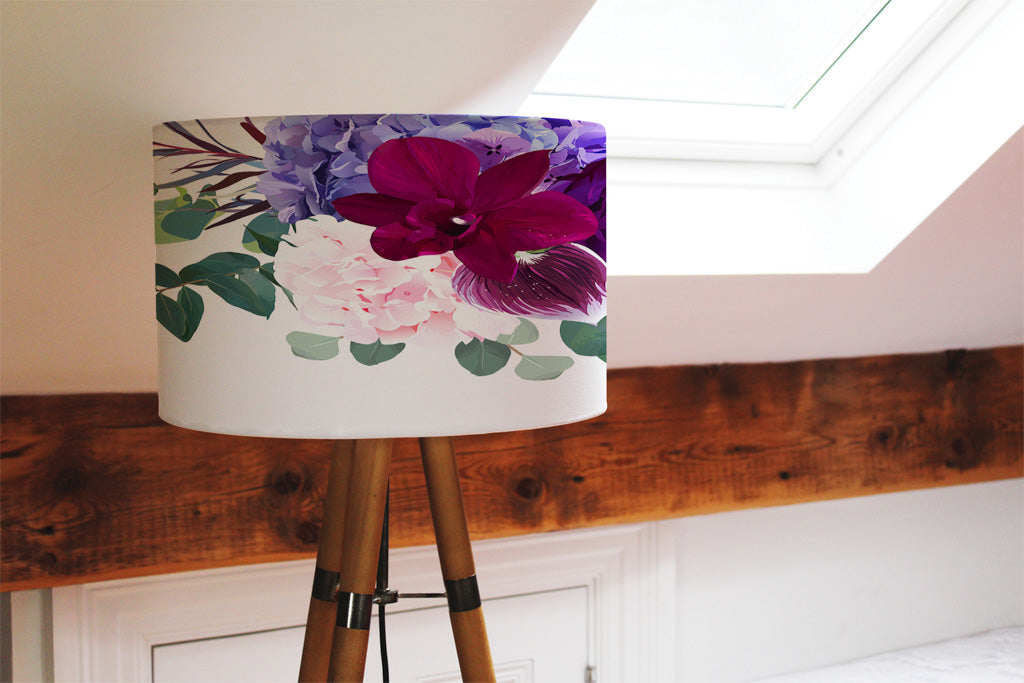 New Product Pink & Purple Roses (Ceiling & Lamp Shade)  - Andrew Lee Home and Living