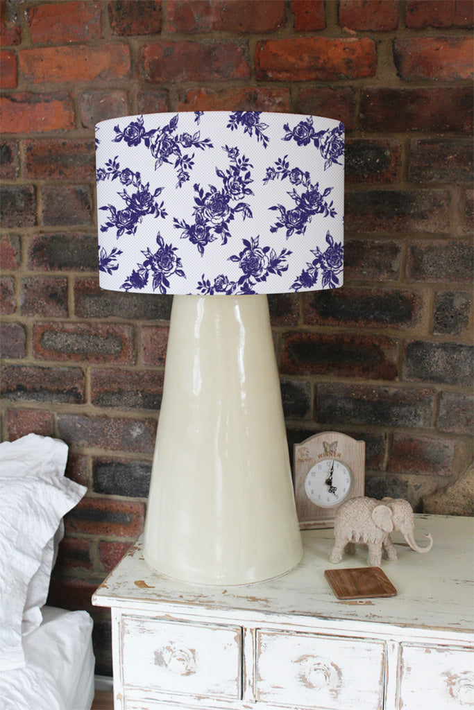 New Product Roses Print On Polka Dots (Ceiling & Lamp Shade)  - Andrew Lee Home and Living
