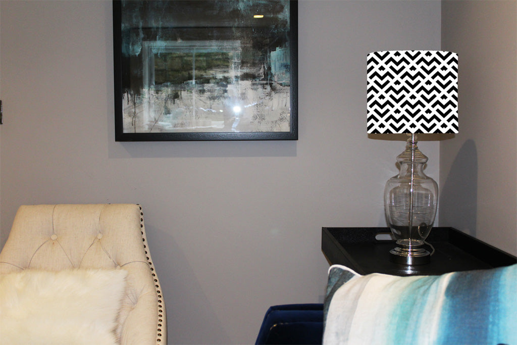 New Product Black & White Geometric (Ceiling & Lamp Shade)  - Andrew Lee Home and Living