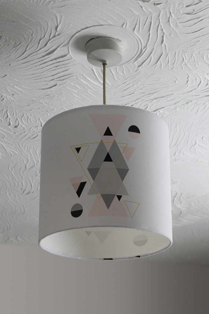 New Product Pink & Grey Geometric Triangles (Ceiling & Lamp Shade)  - Andrew Lee Home and Living
