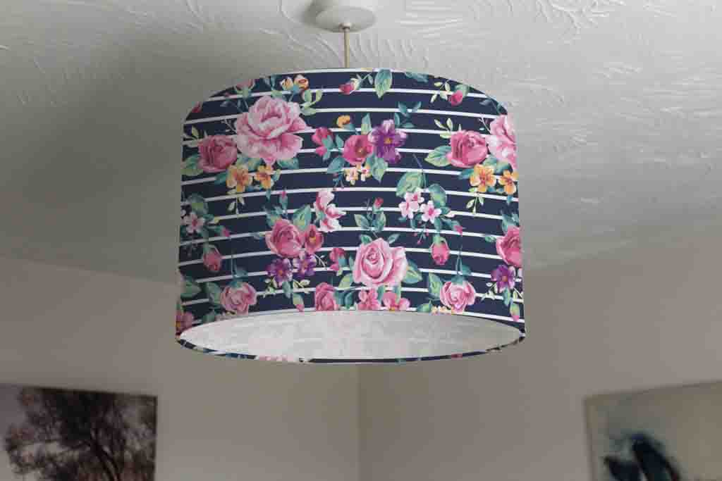 New Product Vintage Tropical Flower pattern with stripe (Ceiling & Lamp Shade)  - Andrew Lee Home and Living