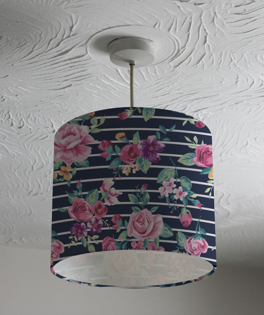 New Product Vintage Tropical Flower pattern with stripe (Ceiling & Lamp Shade)  - Andrew Lee Home and Living
