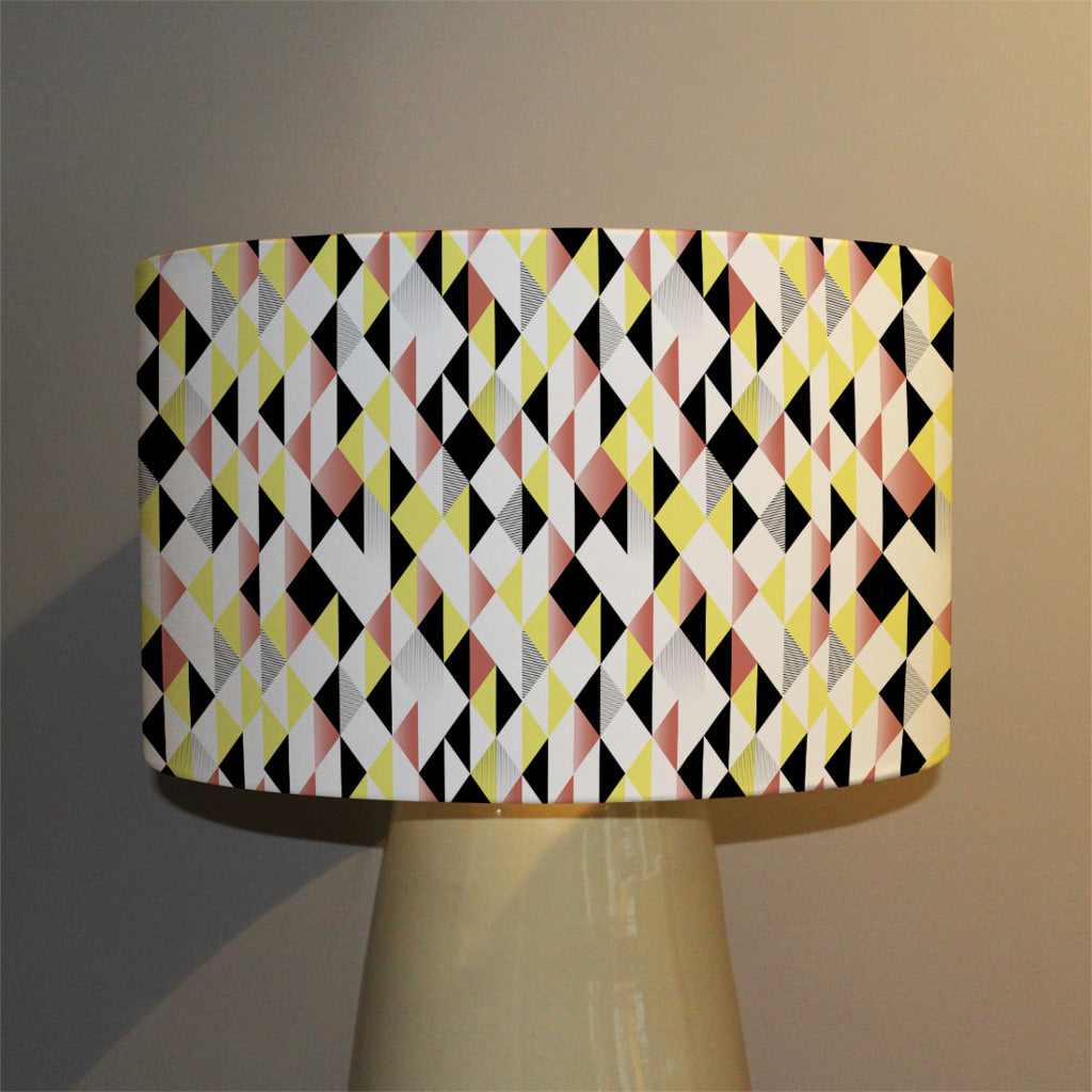 New Product Yellow, Pink & Black Geometric Pattern (Ceiling & Lamp Shade)  - Andrew Lee Home and Living