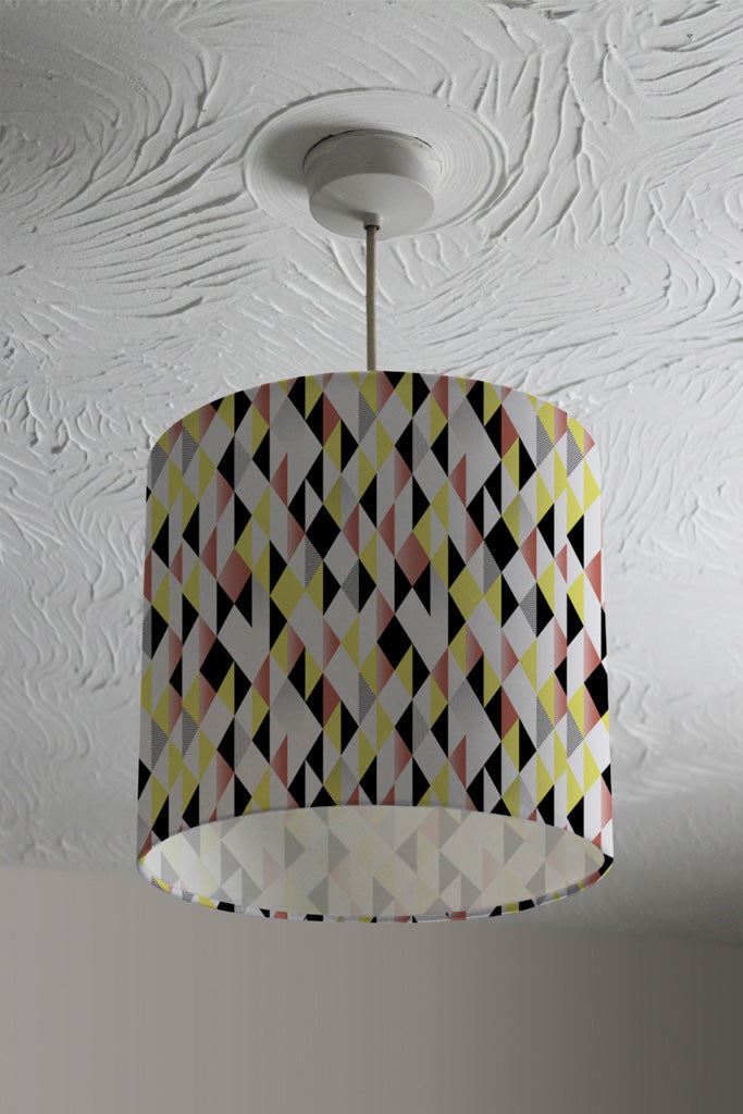 New Product Yellow, Pink & Black Geometric Pattern (Ceiling & Lamp Shade)  - Andrew Lee Home and Living