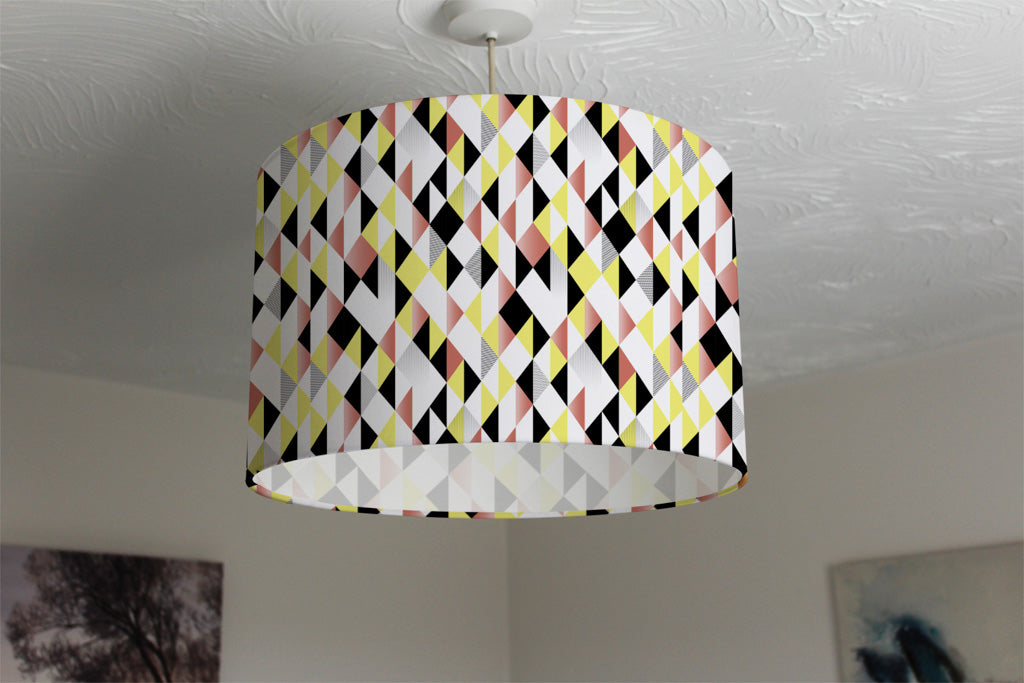 New Product Yellow, Pink & Black Geometric Pattern (Ceiling & Lamp Shade)  - Andrew Lee Home and Living