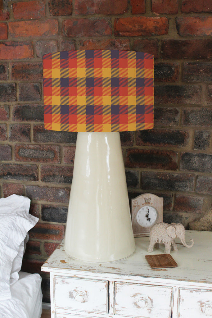 New Product Orange Check Pattern (Ceiling & Lamp Shade)  - Andrew Lee Home and Living