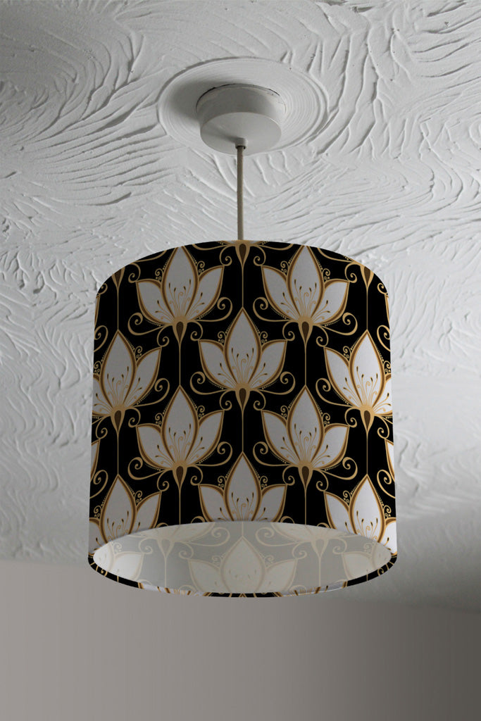 New Product Black & Gold Floral Pattern (Ceiling & Lamp Shade)  - Andrew Lee Home and Living