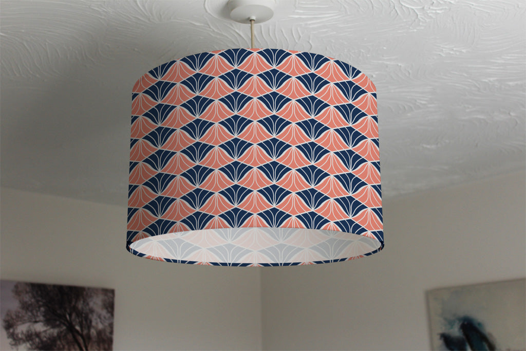 New Product Navy & Pink Geometric Shells (Ceiling & Lamp Shade)  - Andrew Lee Home and Living