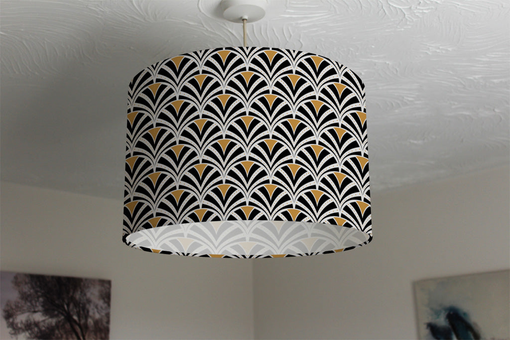 New Product Black & Gold Shells Geometric (Ceiling & Lamp Shade)  - Andrew Lee Home and Living
