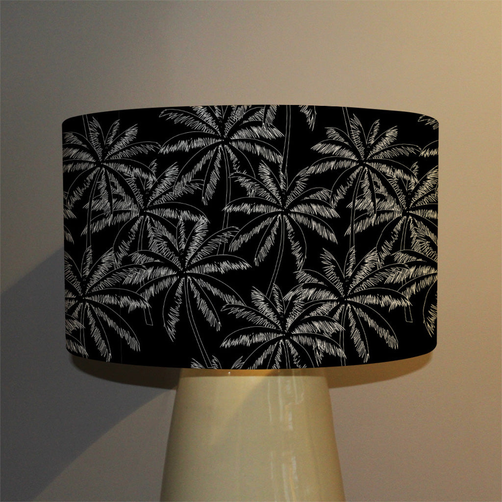 New Product White Palm Trees on Black (Ceiling & Lamp Shade)  - Andrew Lee Home and Living