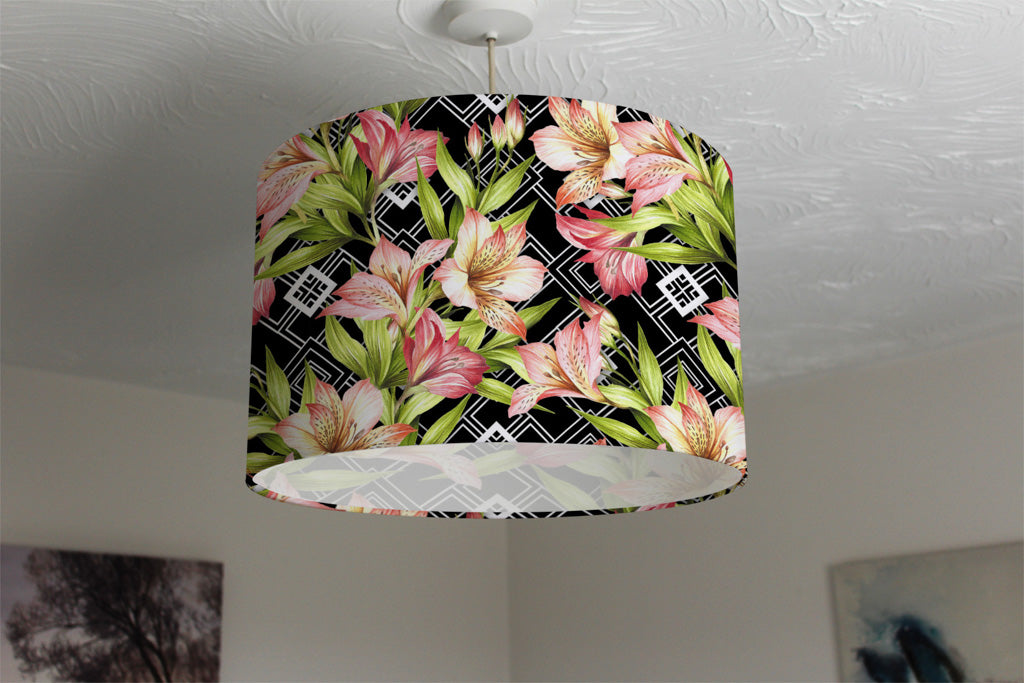 New Product Bright Plants on Geometric Background (Ceiling & Lamp Shade)  - Andrew Lee Home and Living