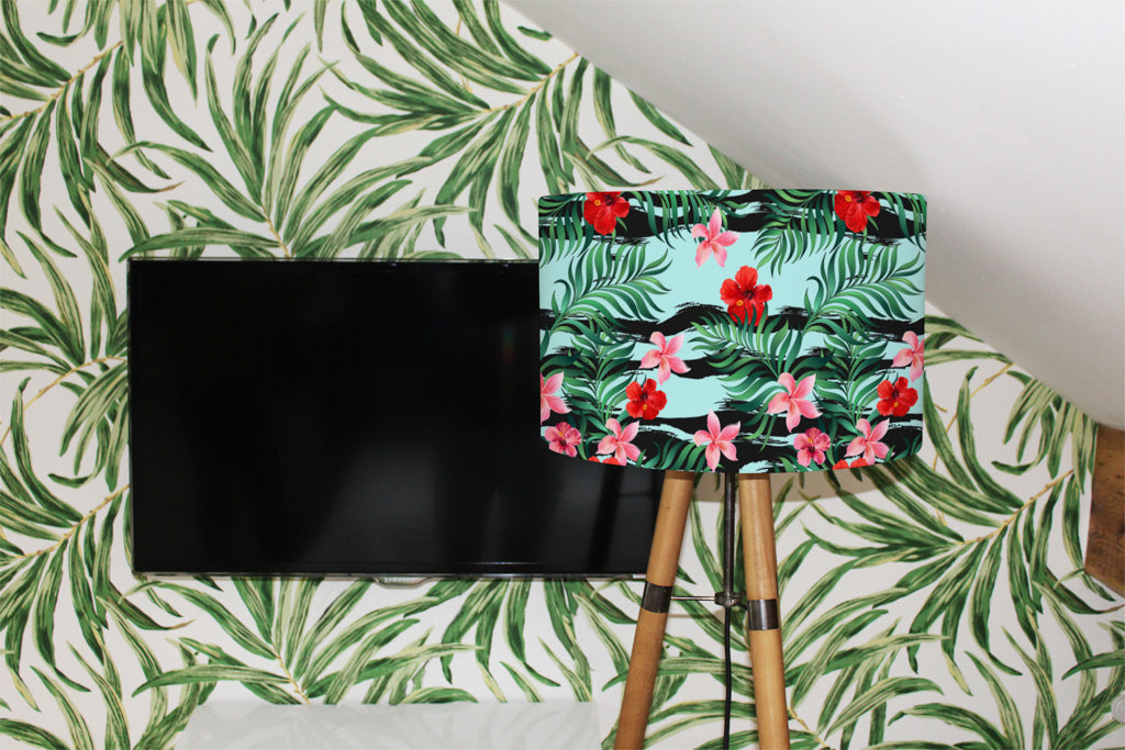 New Product Red & Pink Tropical Plants (Ceiling & Lamp Shade)  - Andrew Lee Home and Living