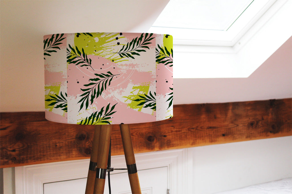 New Product Green Leaves on Brush Strokes (Ceiling & Lamp Shade)  - Andrew Lee Home and Living