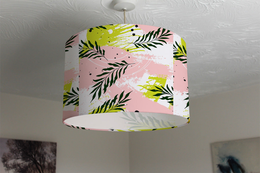 New Product Green Leaves on Brush Strokes (Ceiling & Lamp Shade)  - Andrew Lee Home and Living