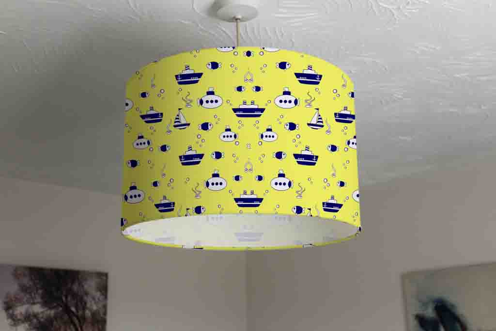 New Product Boat seamless pattern on yellow (Ceiling & Lamp Shade)  - Andrew Lee Home and Living