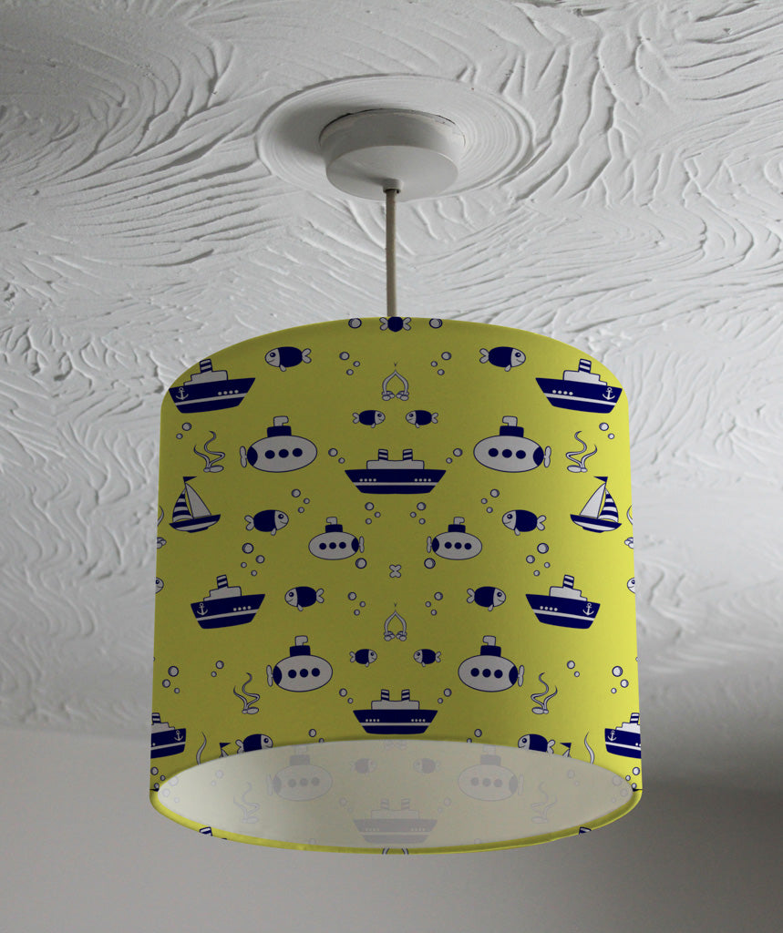 New Product Boat seamless pattern on yellow (Ceiling & Lamp Shade)  - Andrew Lee Home and Living
