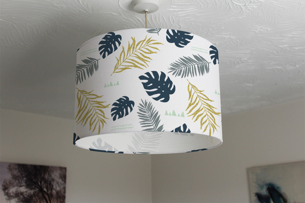 New Product Gold Glitter & Navy Leaves (Ceiling & Lamp Shade)  - Andrew Lee Home and Living