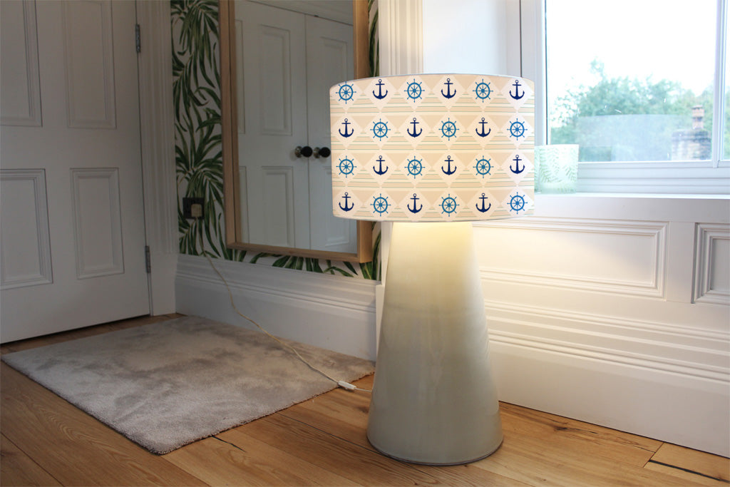 New Product Nautical Elements on Striped Background (Ceiling & Lamp Shade)  - Andrew Lee Home and Living