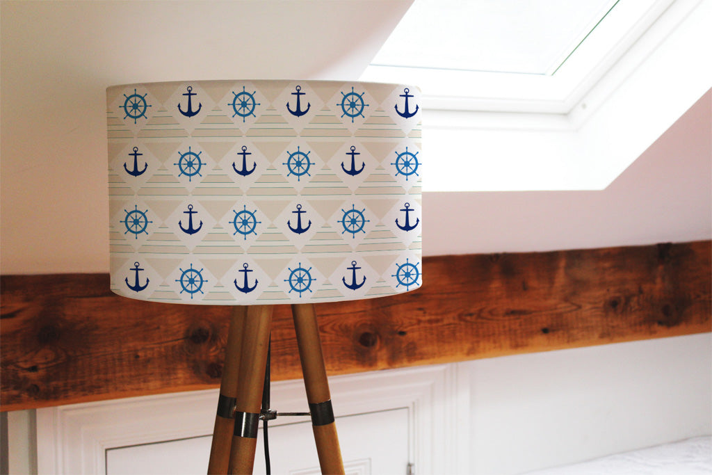 New Product Nautical Elements on Striped Background (Ceiling & Lamp Shade)  - Andrew Lee Home and Living