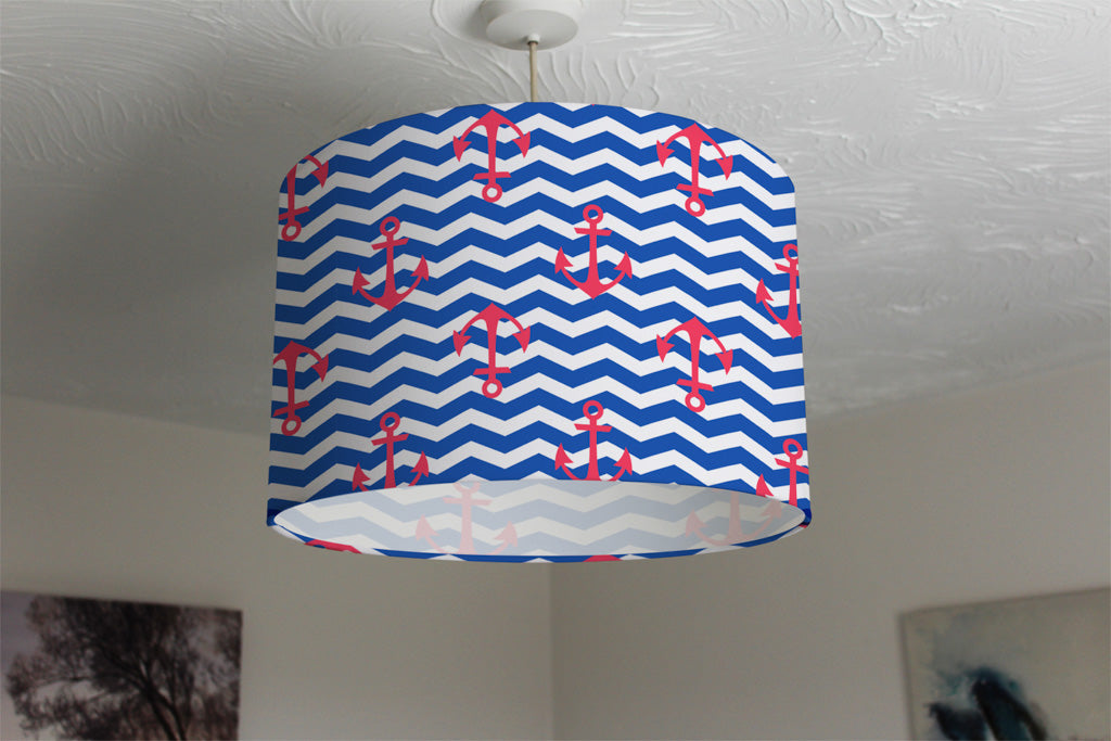 New Product Anchors on Zig Zag Stripes (Ceiling & Lamp Shade)  - Andrew Lee Home and Living