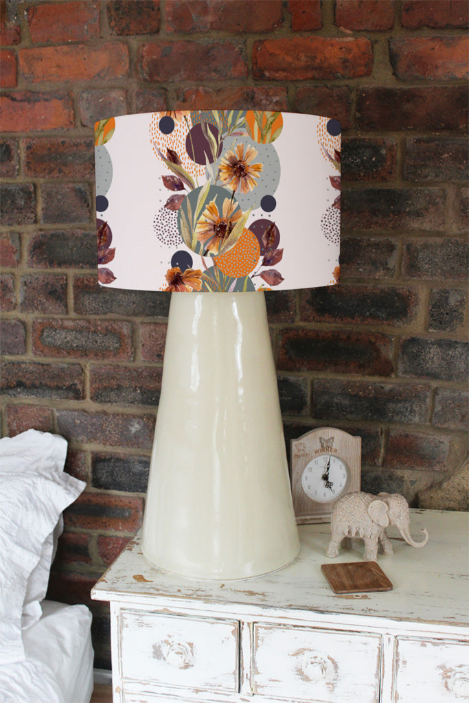 New Product Orange Geometric With Flowers (Ceiling & Lamp Shade)  - Andrew Lee Home and Living