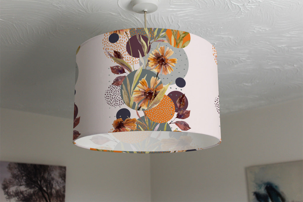 New Product Orange Geometric With Flowers (Ceiling & Lamp Shade)  - Andrew Lee Home and Living