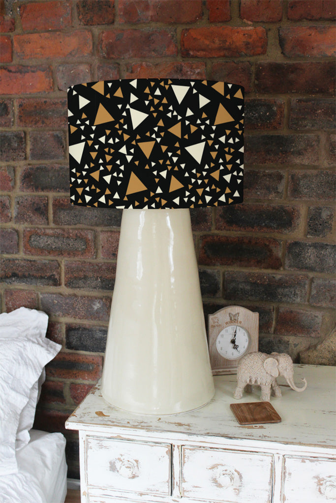 New Product Triangles on Black (Ceiling & Lamp Shade)  - Andrew Lee Home and Living
