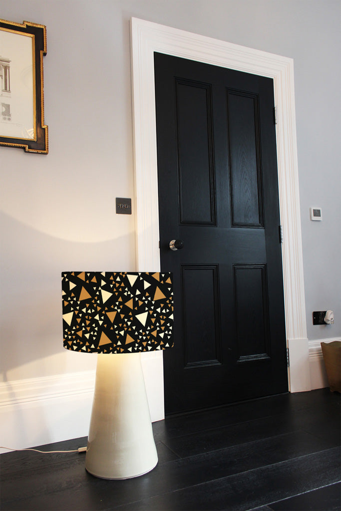 New Product Triangles on Black (Ceiling & Lamp Shade)  - Andrew Lee Home and Living