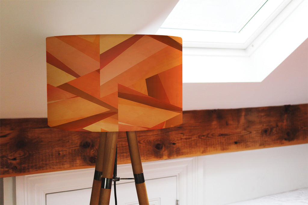 New Product Autumn Coloured Geometric Triangle Patterns (Ceiling & Lamp Shade)  - Andrew Lee Home and Living