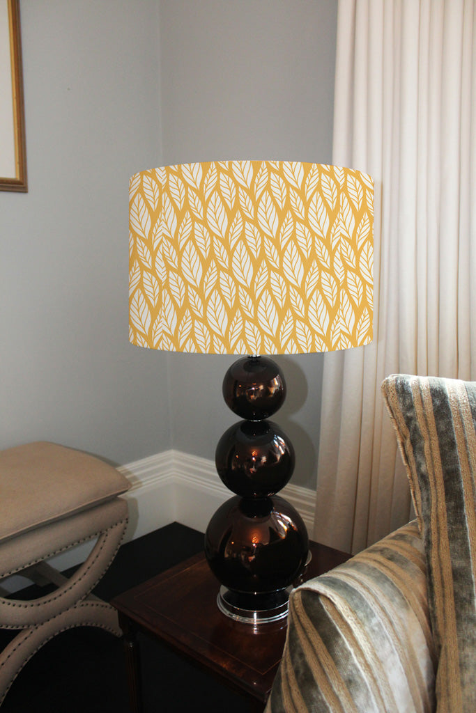 New Product White Leaf Pattern on Orange (Ceiling & Lamp Shade)  - Andrew Lee Home and Living